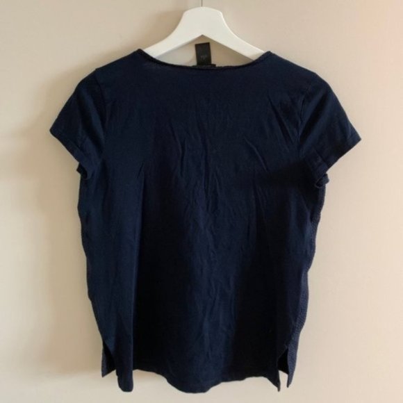 Ann Taylor Navy Blue Tee Shirt Small - Picture 5 of 6